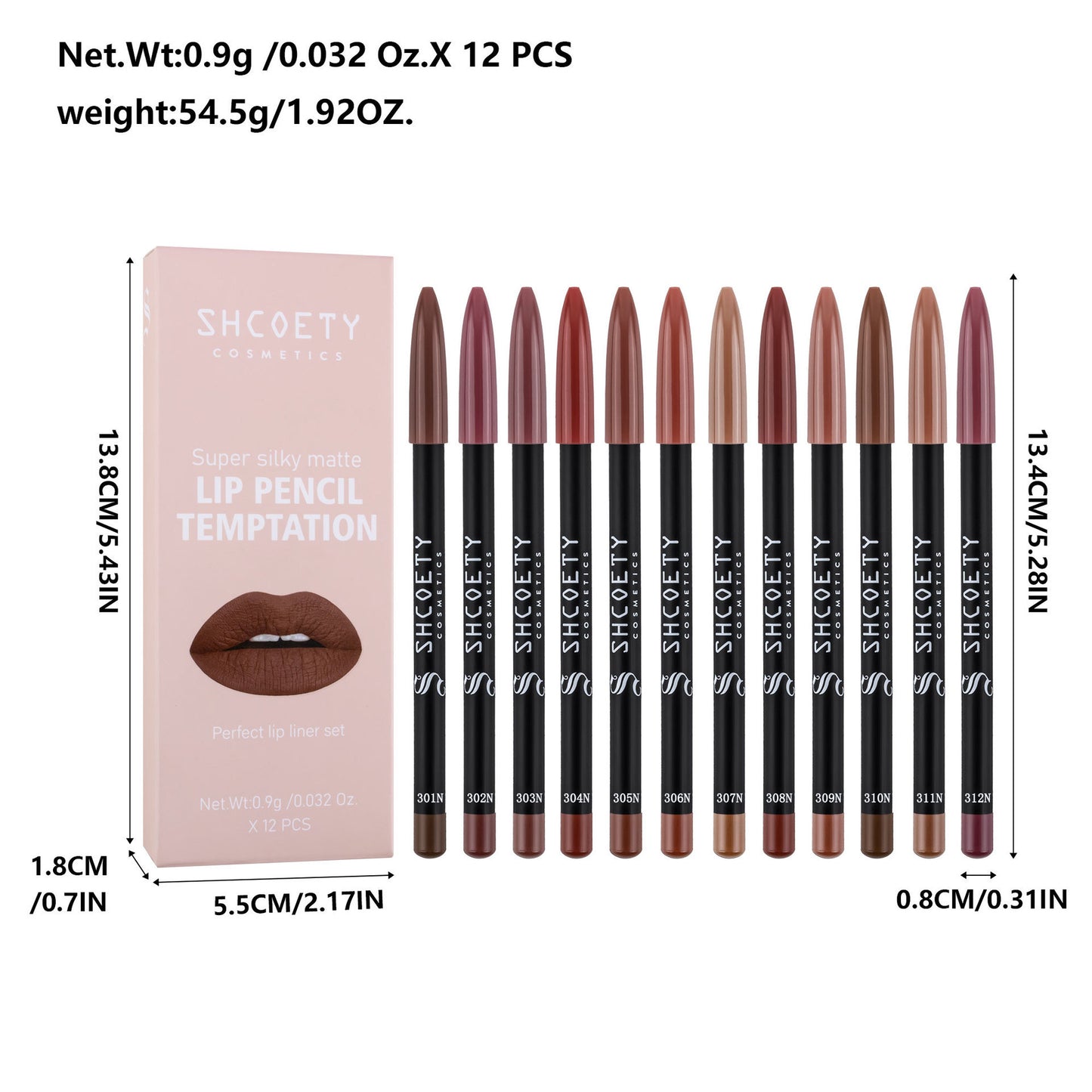 Matte Lipstick Lip Liner Suit Non-decolorizing Long-lasting Makeup